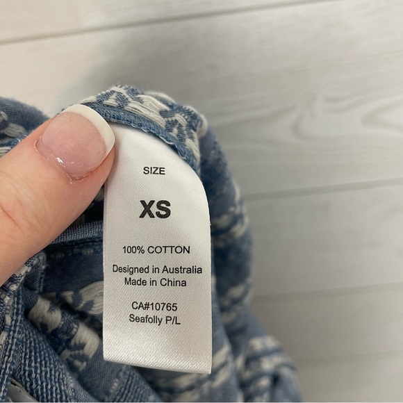 Seafolly Splendour Dobby Jumpsuit Denim Chambray Size XS - Picture 8 of 9